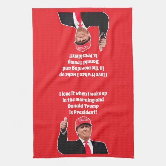 Grappig Donald Trump Ik hou van het 47e President Theedoek (Verticaal)