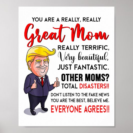 Grappig Donald Trump, je bent echt een geweldige m Poster (Voorkant)