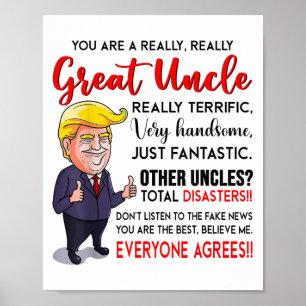 Grappig Donald Trump, je bent echt een geweldige o Poster