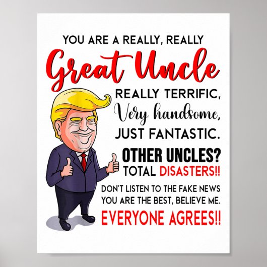 Grappig Donald Trump, je bent echt een geweldige o Poster (Voorkant)