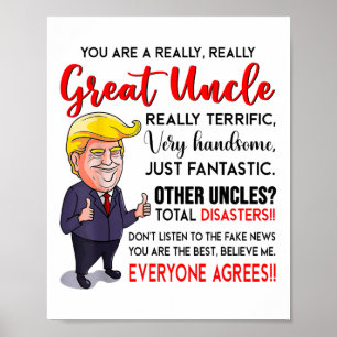 Grappig Donald Trump, je bent echt een geweldige o Poster