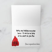 Grappig Donald Trump-kerstman met een lijst van au Feestdagen Kaart (Binnen)