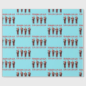 Grappig Donald Trump Kerstmis MAGA-La-La-La Cadeaupapier (Vlak)