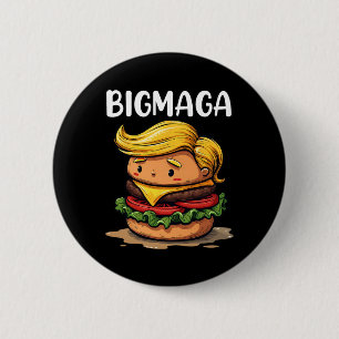 Grappig Donald Trump maakt frietjes hamburger B Ronde Button 5,7 Cm