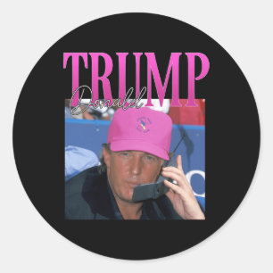 Grappig Donald Trump Miss Me Toch Y2K Vintage 90s  Ronde Sticker