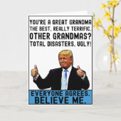 Grappig Donald Trump Moederdag cadeau voor oma Kaart (Gele Bloem)