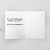 Grappig Donald Trump Niet Fake Nieuws Verjaardag K Kaart (Binnen)