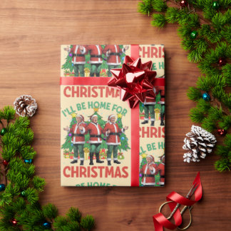 Grappig Donald Trump thuis voor Kerstmis Cadeaupapier