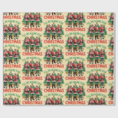 Grappig Donald Trump thuis voor Kerstmis Cadeaupapier (Vlak)