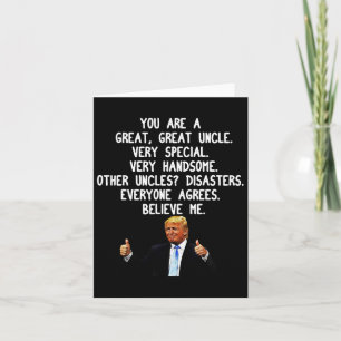 Grappig Donald Trump Uncle Gag Gift Conservatief U Kaart