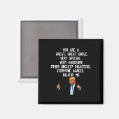 Grappig Donald Trump Uncle Gag Gift Conservatief U Magneet (Voorkant / Achterkant)