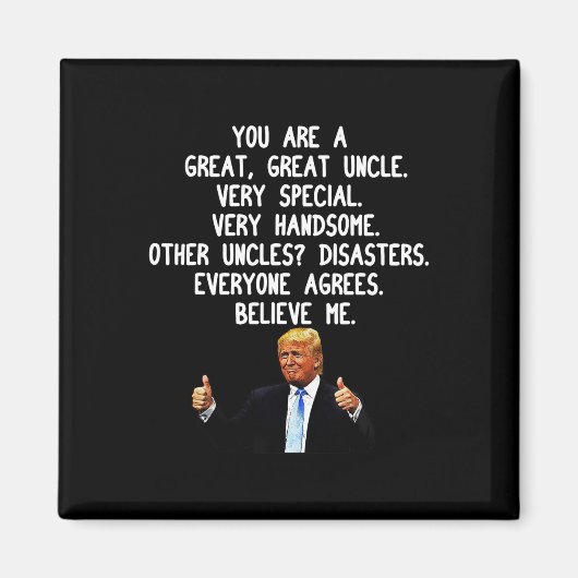 Grappig Donald Trump Uncle Gag Gift Conservatief U Magneet (Voorkant)