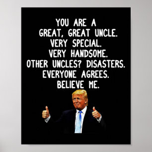 Grappig Donald Trump Uncle Gag Gift Conservatief U Poster