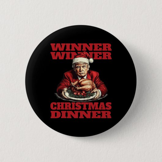 Grappig Donald Trump Winnaar Kerstdiner Ronde Button 5,7 Cm (Voorkant)