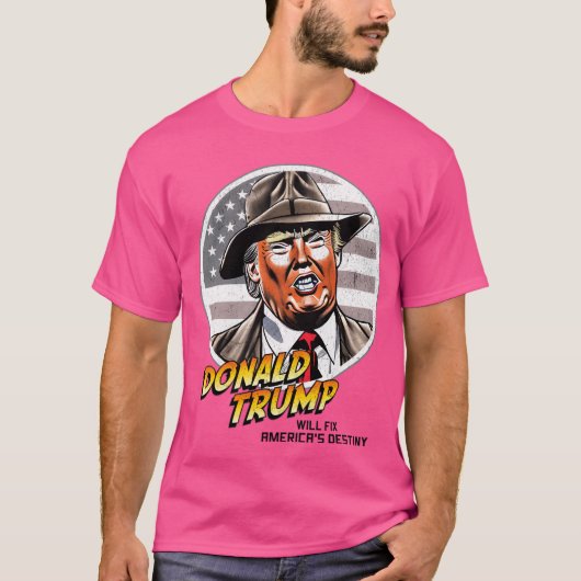 Grappig Donald Trump zal de Amerikaanse lotsbestem T-shirt (Voorkant)