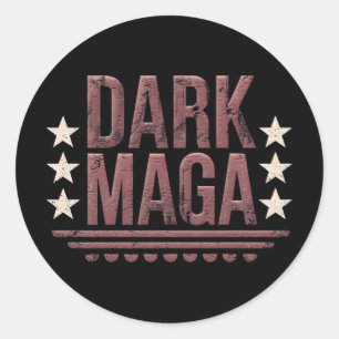 Grappig DONKER MAGA 2024 Ronde Sticker