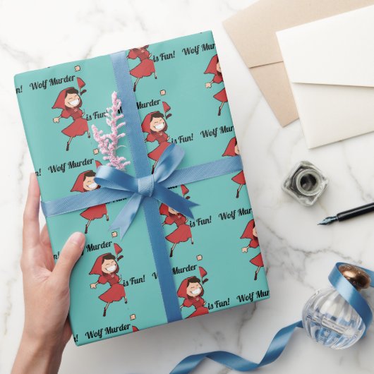 Grappig Donker Sprookje Roodkapje Cadeaupapier (Geschenken)