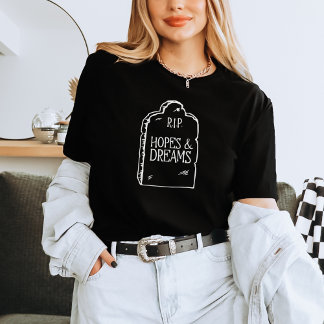 Grappig Donkere Humor RIP Hopen & Dromen T-Shirt