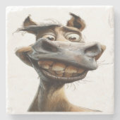 Grappig Donkey Art Design Stenen Onderzetter (Voorkant)