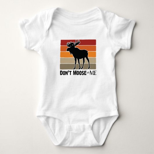 Grappig Don't Moose with Me Retro Romper (Voorkant)