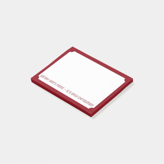 Grappig Don't Panic Naam Feestelijke Post it Notes (Schuin)