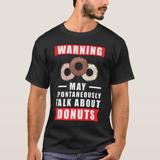 Grappig Donut Ontwerp T-shirt (Voorkant)