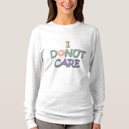 Grappig Donut Pun Typography Design, het kan me ni T-shirt (Voorkant)