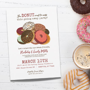 Grappig donuts gaan weg feest kaart