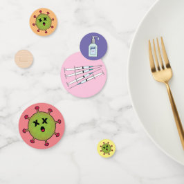 Grappig dood COVID vaccin partij Confetti