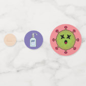 Grappig dood COVID vaccin partij Confetti (Achterkanten)