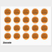 Grappig dood ontbijt Halloween Ronde Sticker (Vel)