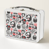 Grappig Doodle Monster - Pop Art Metalen Lunchbox (Voorkant)
