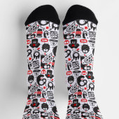 Grappig Doodle Monster - Pop Art Sokken (Top)
