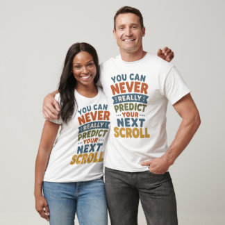 Grappig Doomscrolling Humor T-shirt voor Sociale M