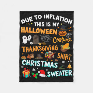 Grappig door de inflatie is dit Halloween Kerst Fleece Deken