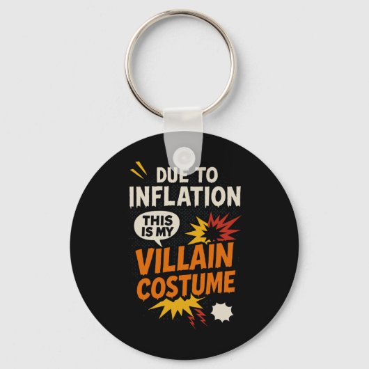 Grappig door de inflatie is dit mijn schurk Hallow Sleutelhanger (Voorkant)