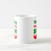 Grappig door de sneeuw blijven koffiemok (Center)