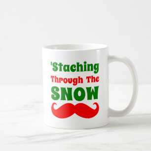 Grappig door de sneeuw blijven koffiemok