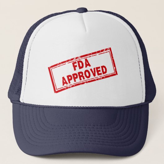 Grappig door FDA goedgekeurd humor Rode versleten  Trucker Pet (Voorkant)
