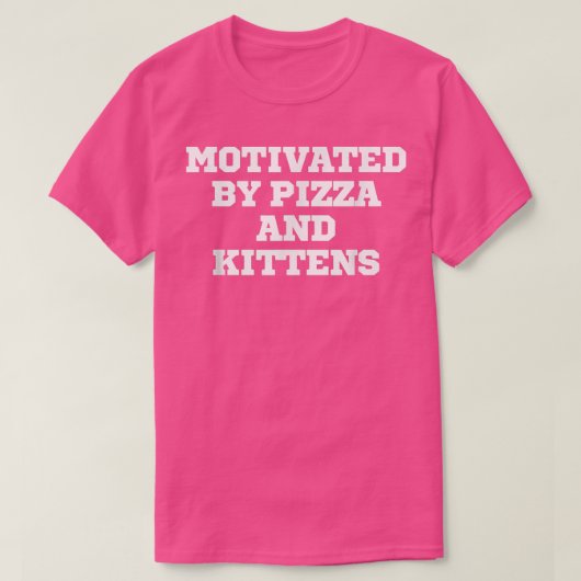 Grappig door Pizza en Kittens T-shirt (Design voorkant)