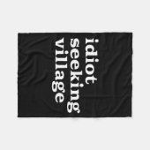 Grappig dorpsmannen slogan fleece deken (Voorkant (Horizontaal))