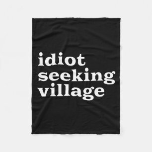 Grappig dorpsmannen slogan fleece deken