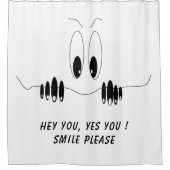 Grappig douchegordijn Speelse Happy Eyes - Smile (Voorkant)