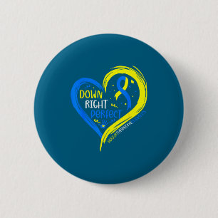 Grappig Down Right Perfect Syndroom Bewustzijn Ronde Button 5,7 Cm