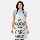 Grappig Draag Mijn Cape Terug Kook Bakken Schort (Gedragen)