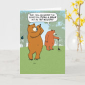 Grappig draag Papa en Zoon Golfing op Vaderdag Kaart (Gele Bloem)