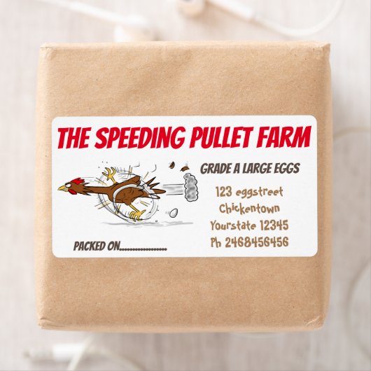 Grappig draaiende cartoon-eikarton etiket (Insitu)