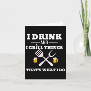 Grappig drank bier grill shirt papa vaderdag cadea kaart