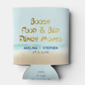 Grappig drank eten en slechte dans beweegt strand  blikjeskoeler (Achterkant)