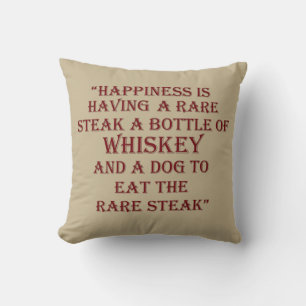 Grappig drank whiskey citaat kussen
